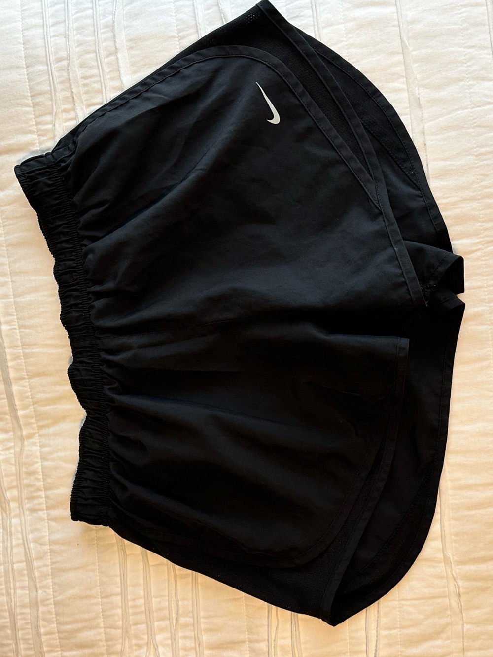 Nike Women's Black Athletic Running Shorts with Swoosh